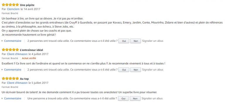 avis sur livre entraineur ideal